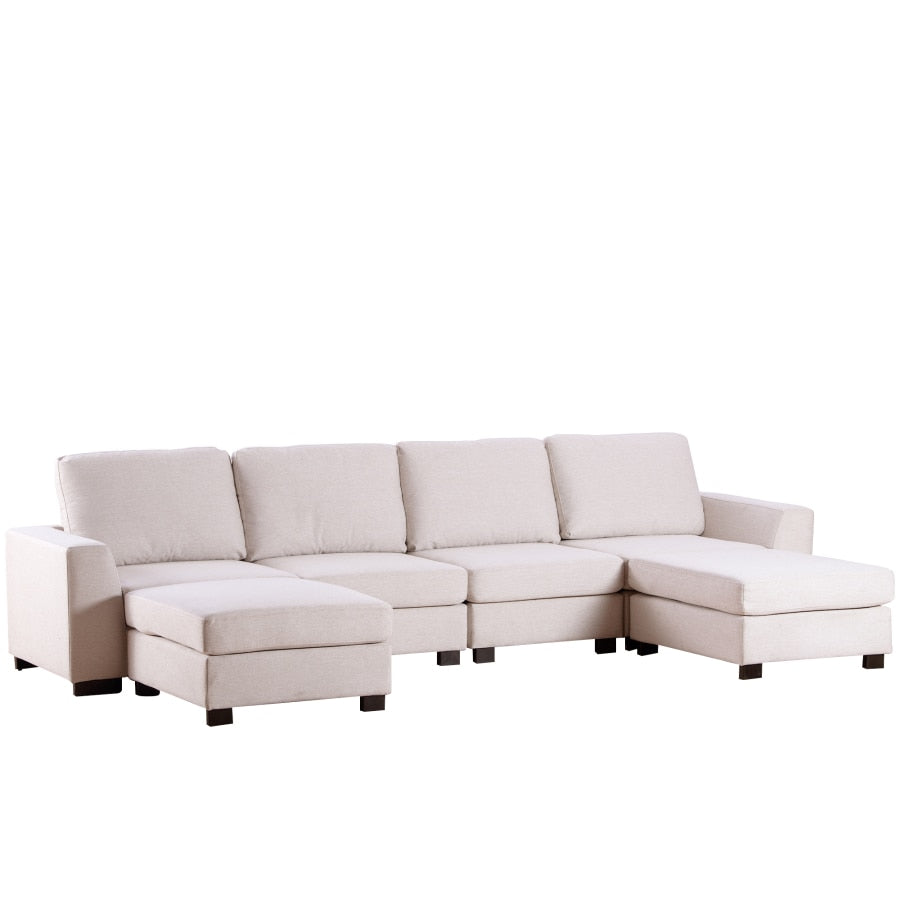 3 Piece Convertible Sofa bed with Removable Ottoman