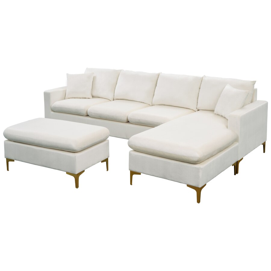 L-Shape Sectional Sofa with Ottoman