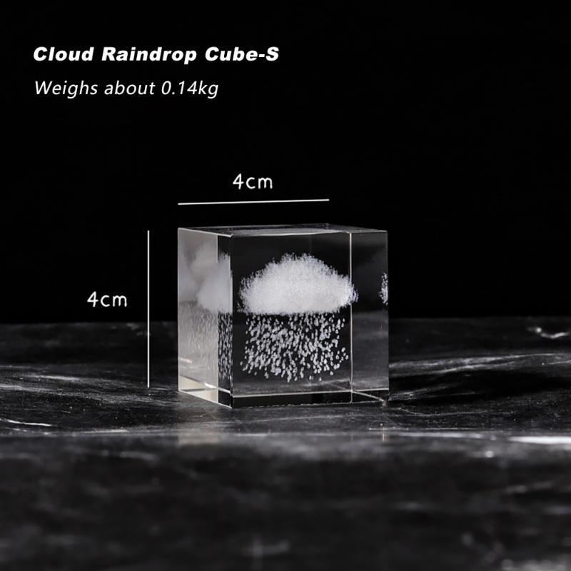 Raining Cloud Cube 3d Transparent Laser Crystal Cubes Decor